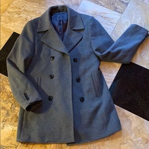 Topfeeling gray wool-look VGUC extra button attach